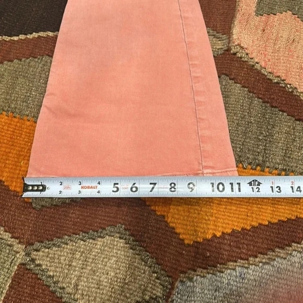 Free People Penny Pull On Flare Denim Jeans Pink Rose Size 27 NWOT - Picture 13 of 16